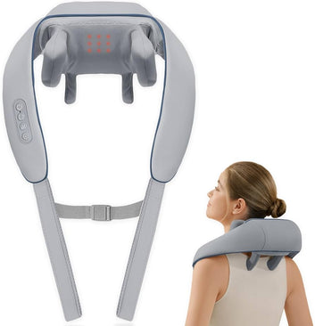 🌟 Masajeador de Cuello y Hombros Térmico 5D – Masajeador Biónico Portátil e Inalámbrico
