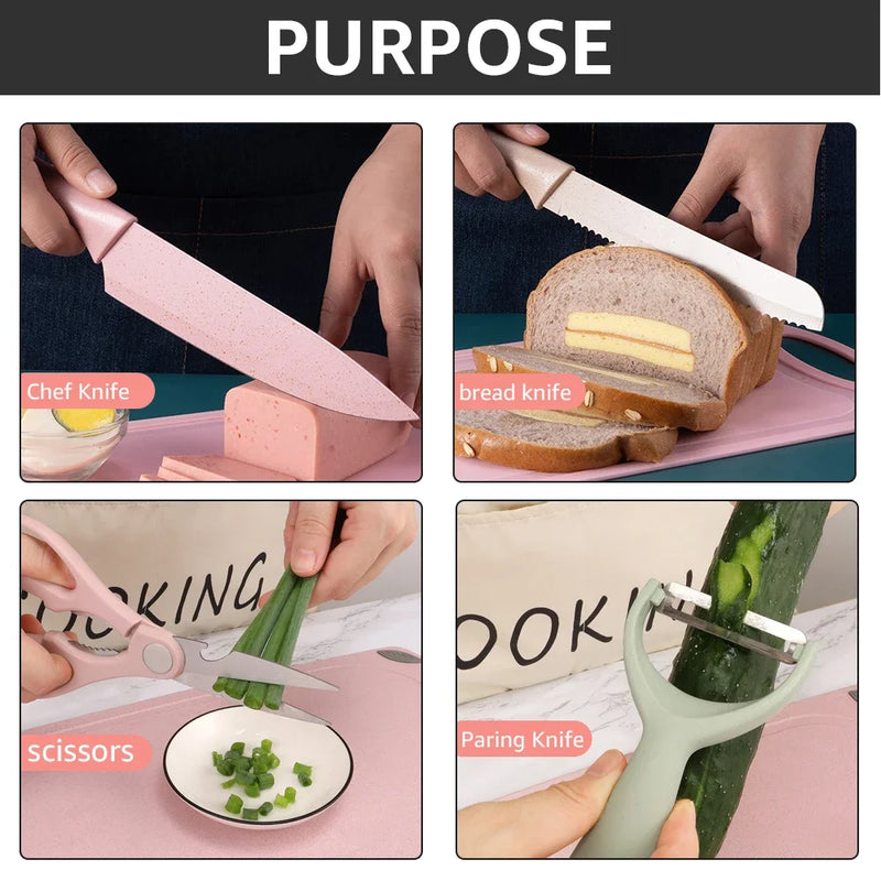 Juego Set Cuchillos Cocina X 6 Piezas - 🔪 Transforma tu cocina en un espacio de precisión y estilo