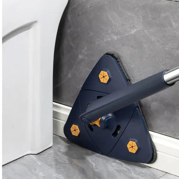 🧼✨ Mopa Triangular 360° – Mango Extensible con 3 Cabezales. Limpieza profunda y sin esfuerzo en techos, paredes y cualquier superficie.